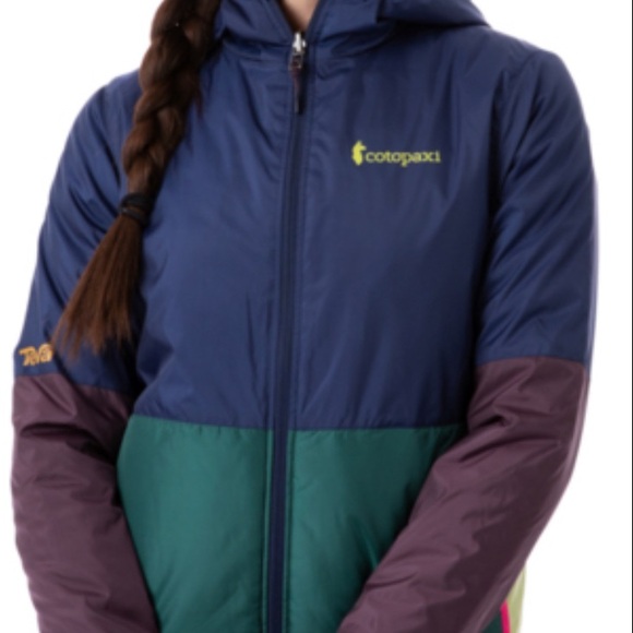 Cotopaxi Teva Teca Calido Hooded Color Block Puffer Jacket Coat - S - Like New! - Picture 2 of 9